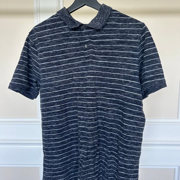 Banana Republic Other - Banana Republic Men's Indigo Stripped Cotton Pique Short Sleeve Polo Medium